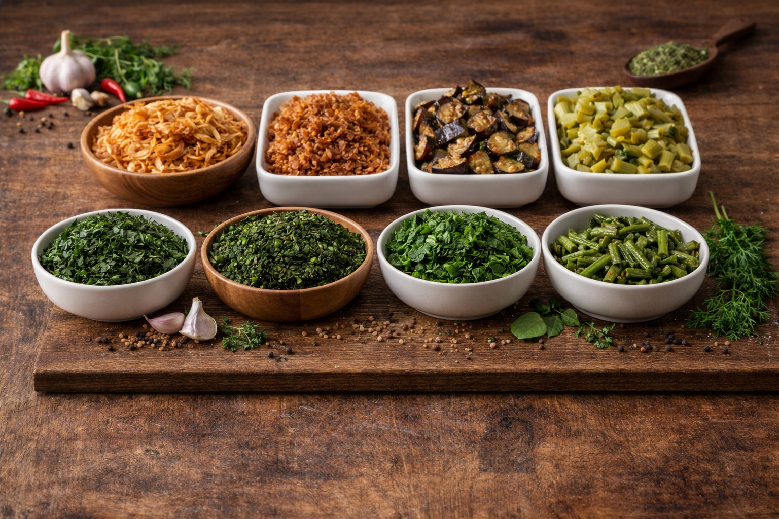 انواع سبزیجات و مواد سرخ شده